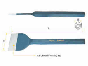 Floor/Brick Chisel - Hex Shank