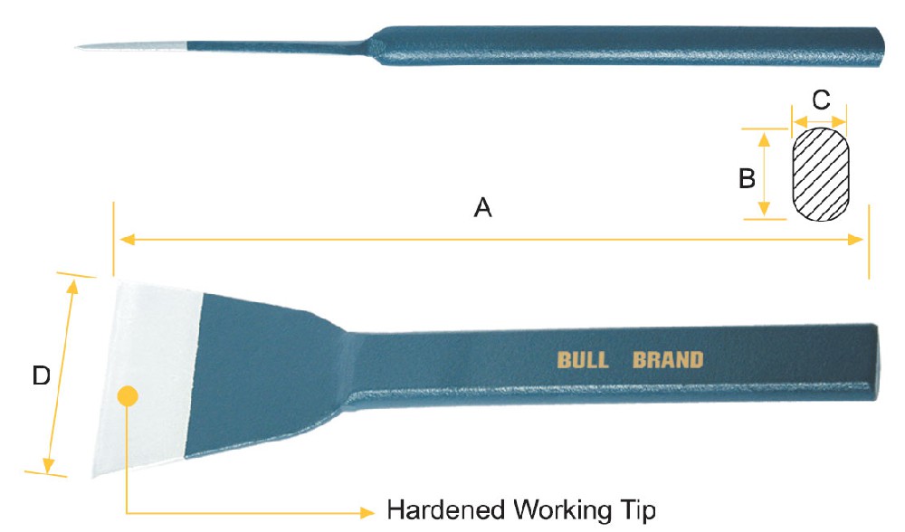 Floor/Brick Chisel - Flat Shank