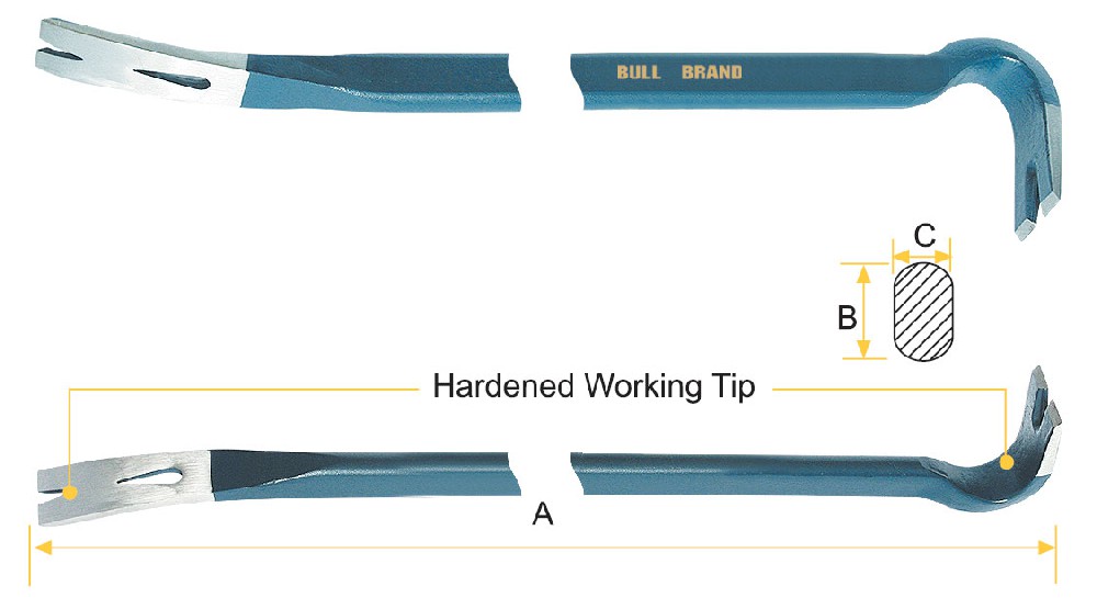 Wrecking Bar - Oval Shank with Notch