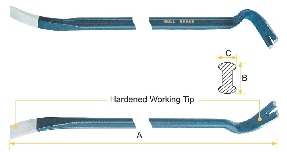 Wrecking Bar - Oval Shank with Groove