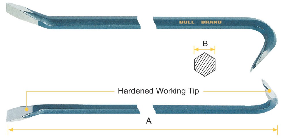 Wrecking Bar - Hex Shank with Gooseneck