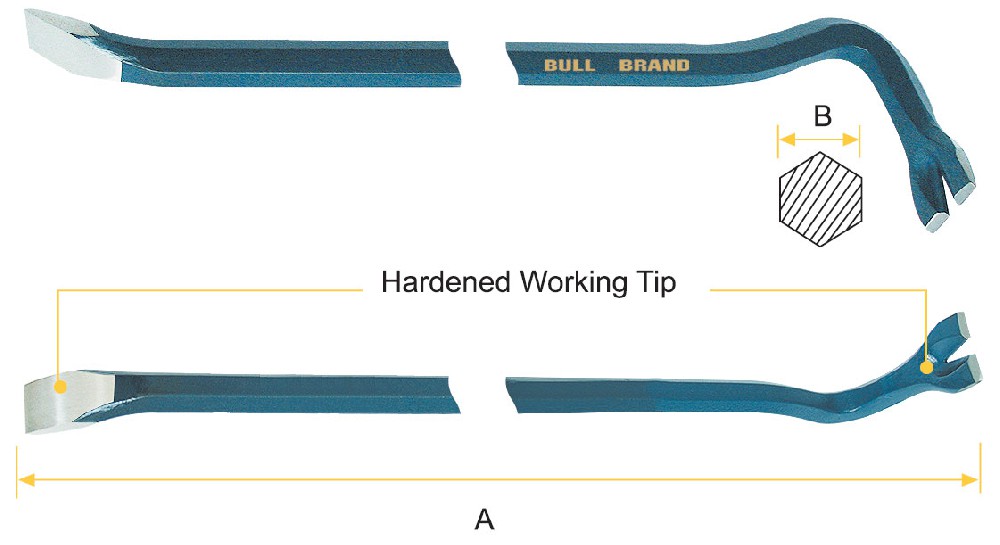 Wrecking Bar - Hex Shank, Italian Style
