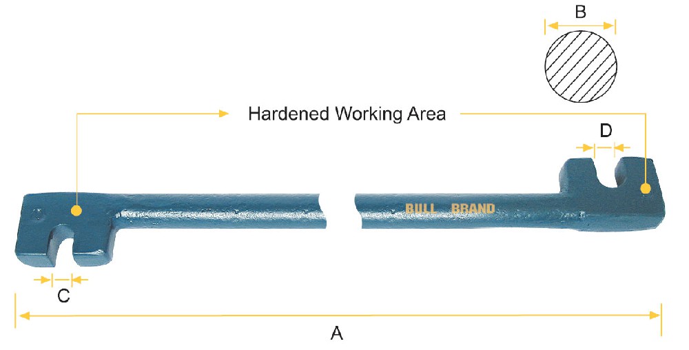 Double-headed Iron Bar Bender - Mold Forging, Round Shank