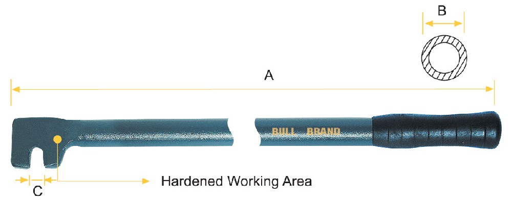 Double-headed Iron Bar Bender - Round Pipe Shank
