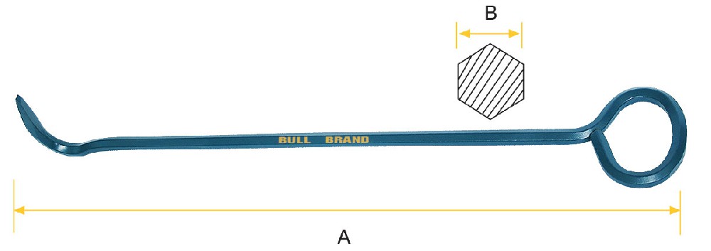 Manhole Cover Hook - Hex Shank