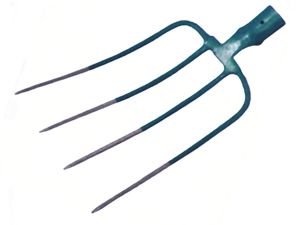 F4RR Four Round Tine ROUND Socket Fork Head