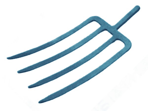 F4FB Four Flat Tine Bar Socket Fork Head