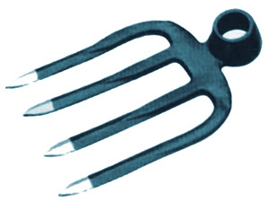 F4TT Four Twist Tine Hoe Shape Fork Head