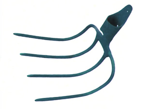 F4RVA Four Round Tine V Socket Fork Head