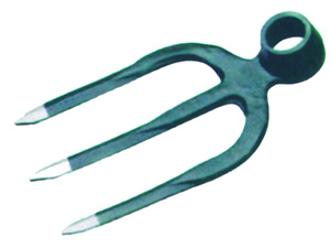 F3TT Three Twist Tine Hoe Shape Fork Head