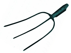 F3RV Three Round Tine V Socket Fork Head